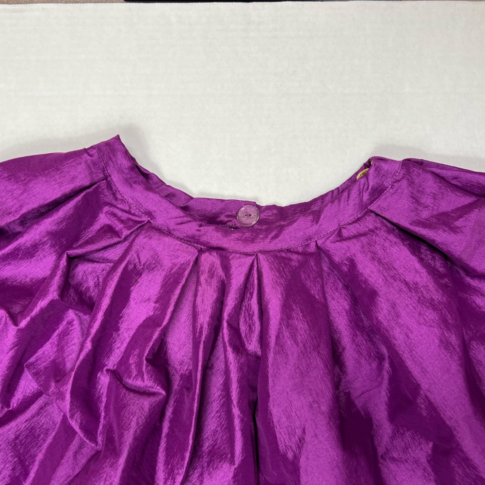 Purple Midi Skirt Taffeta Skirts High Waisted Flare A-Line Formal Wear Party Y2K - Picture 6 of 17